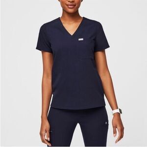 Figs Caterina One Pocket Scrub Top Navy Blue Women’s Size XL Extra Large